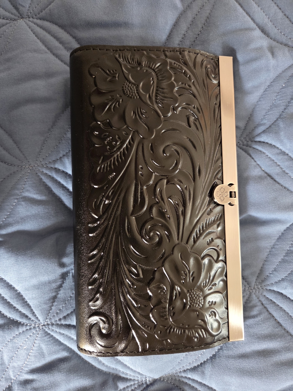 NEW Patricia Nash Rose Tooled Wallet